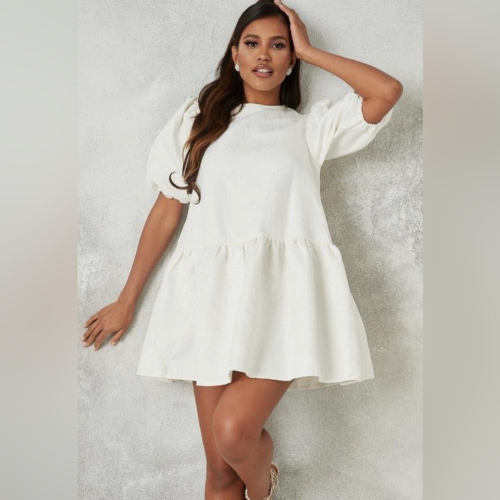 White extreme over sized baby doll dress